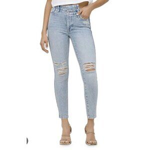 GOOD American Curve Skinny Crop Jean Inseam 27 NWTS 0/25  $159 Denim Stretch 1E